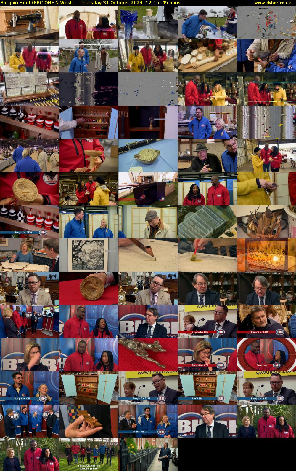 Bargain Hunt (BBC ONE N West) Thursday 31 October 2024 12:15 - 13:00