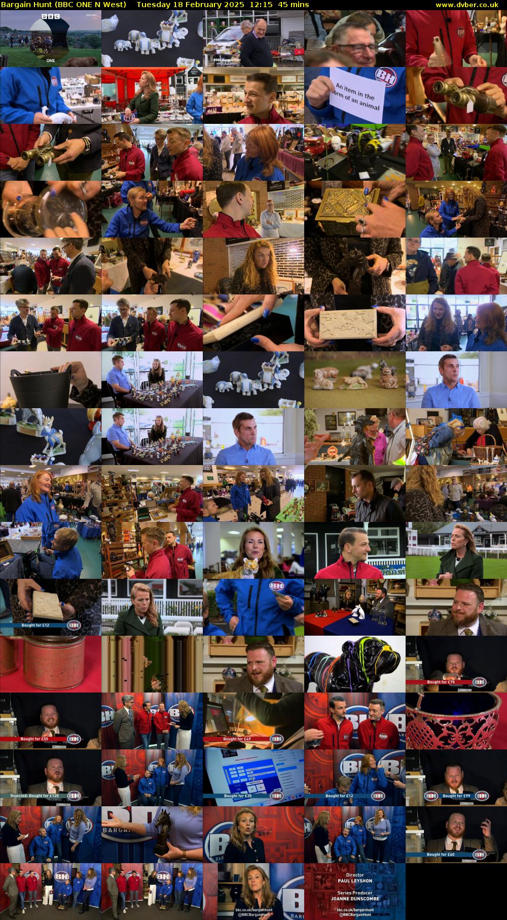 Bargain Hunt (BBC ONE N West) Tuesday 18 February 2025 12:15 - 13:00
