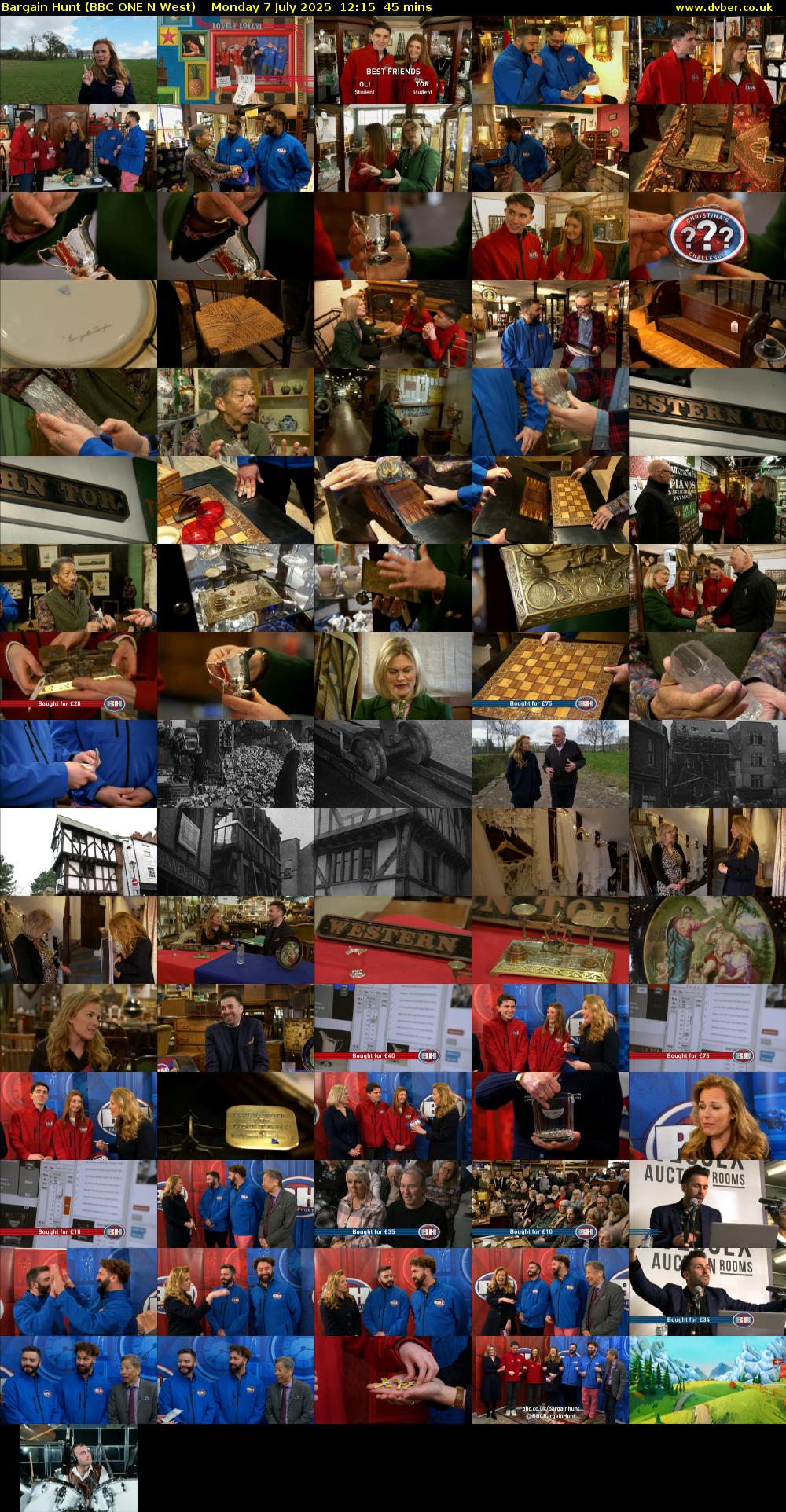 Bargain Hunt (BBC ONE N West) Monday 7 July 2025 12:15 - 13:00
