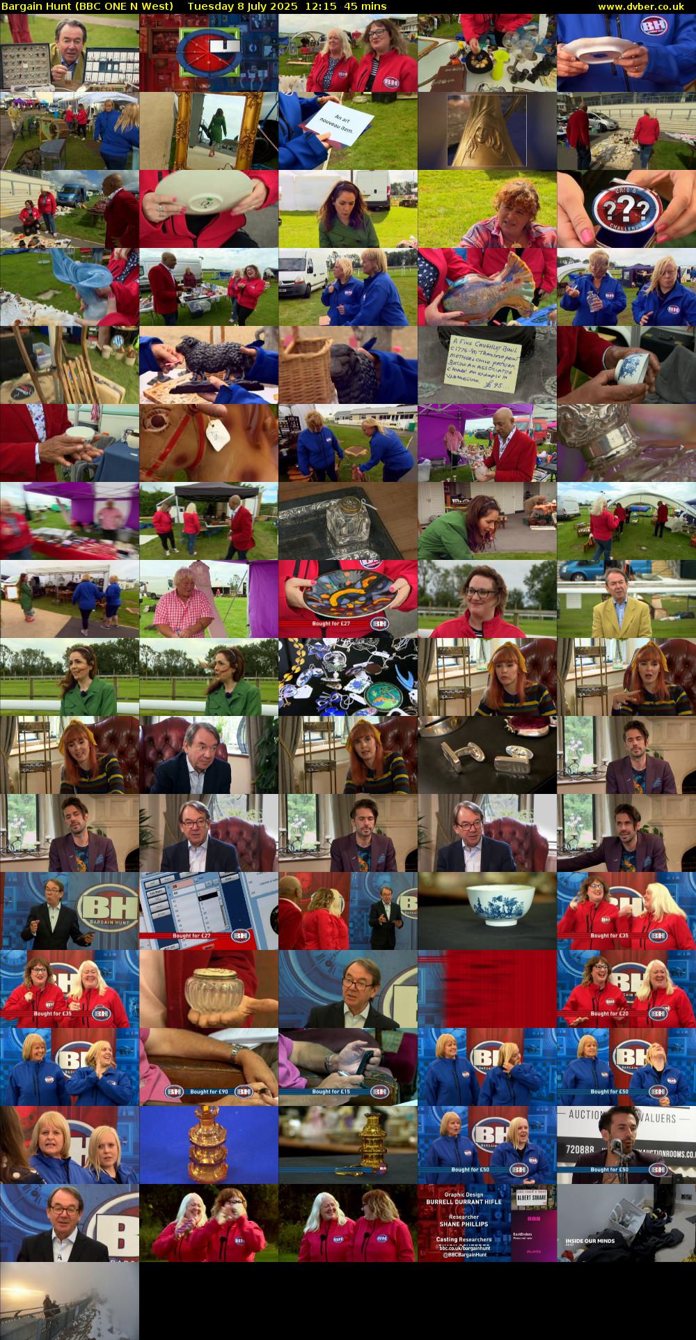 Bargain Hunt (BBC ONE N West) Tuesday 8 July 2025 12:15 - 13:00