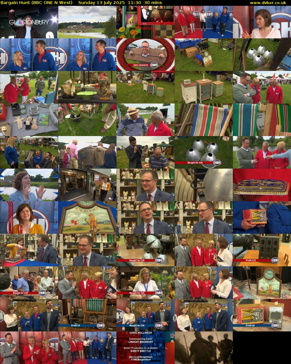 Bargain Hunt (BBC ONE N West) Sunday 13 July 2025 11:30 - 12:00