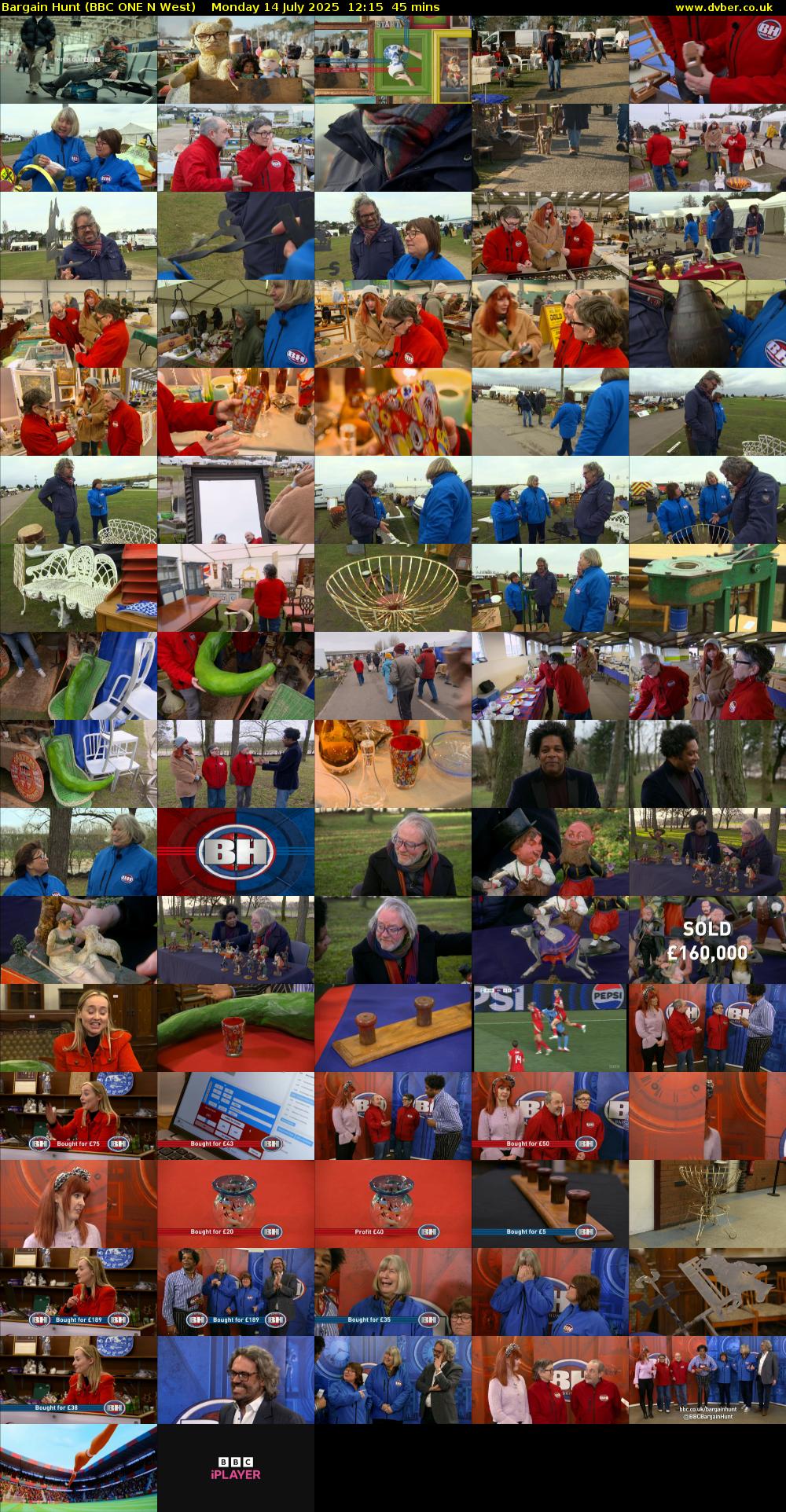 Bargain Hunt (BBC ONE N West) Monday 14 July 2025 12:15 - 13:00