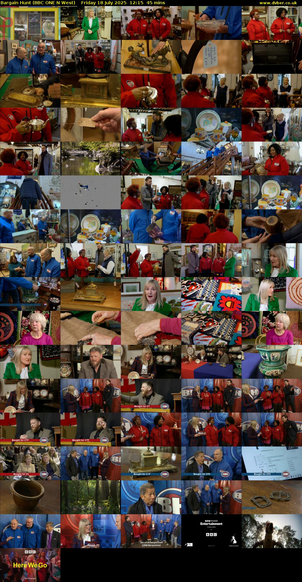 Bargain Hunt (BBC ONE N West) Friday 18 July 2025 12:15 - 13:00