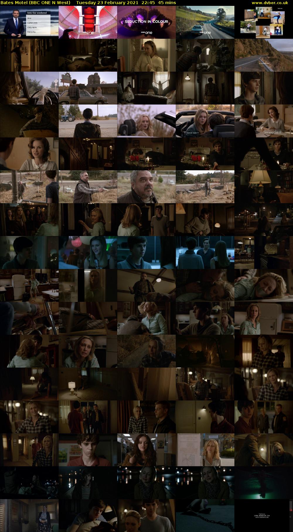 Bates Motel (BBC ONE N West) Tuesday 23 February 2021 22:45 - 23:30