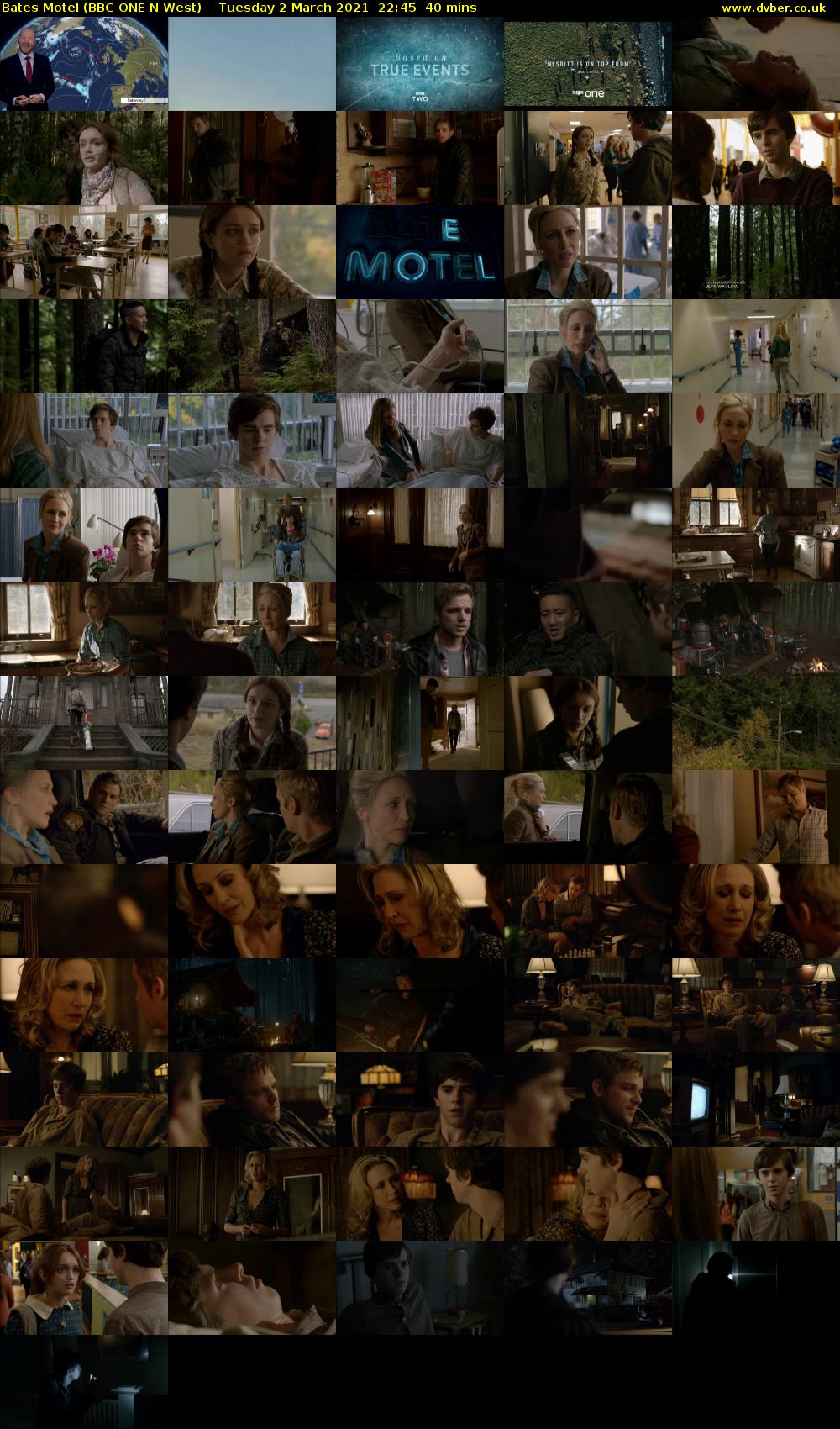 Bates Motel (BBC ONE N West) Tuesday 2 March 2021 22:45 - 23:25