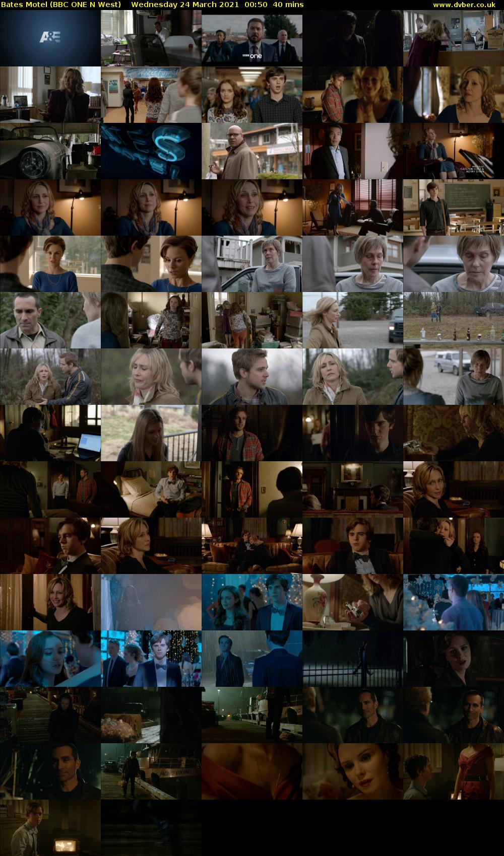 Bates Motel (BBC ONE N West) Wednesday 24 March 2021 00:50 - 01:30