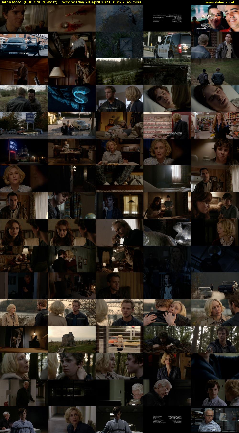 Bates Motel (BBC ONE N West) Wednesday 28 April 2021 00:25 - 01:10