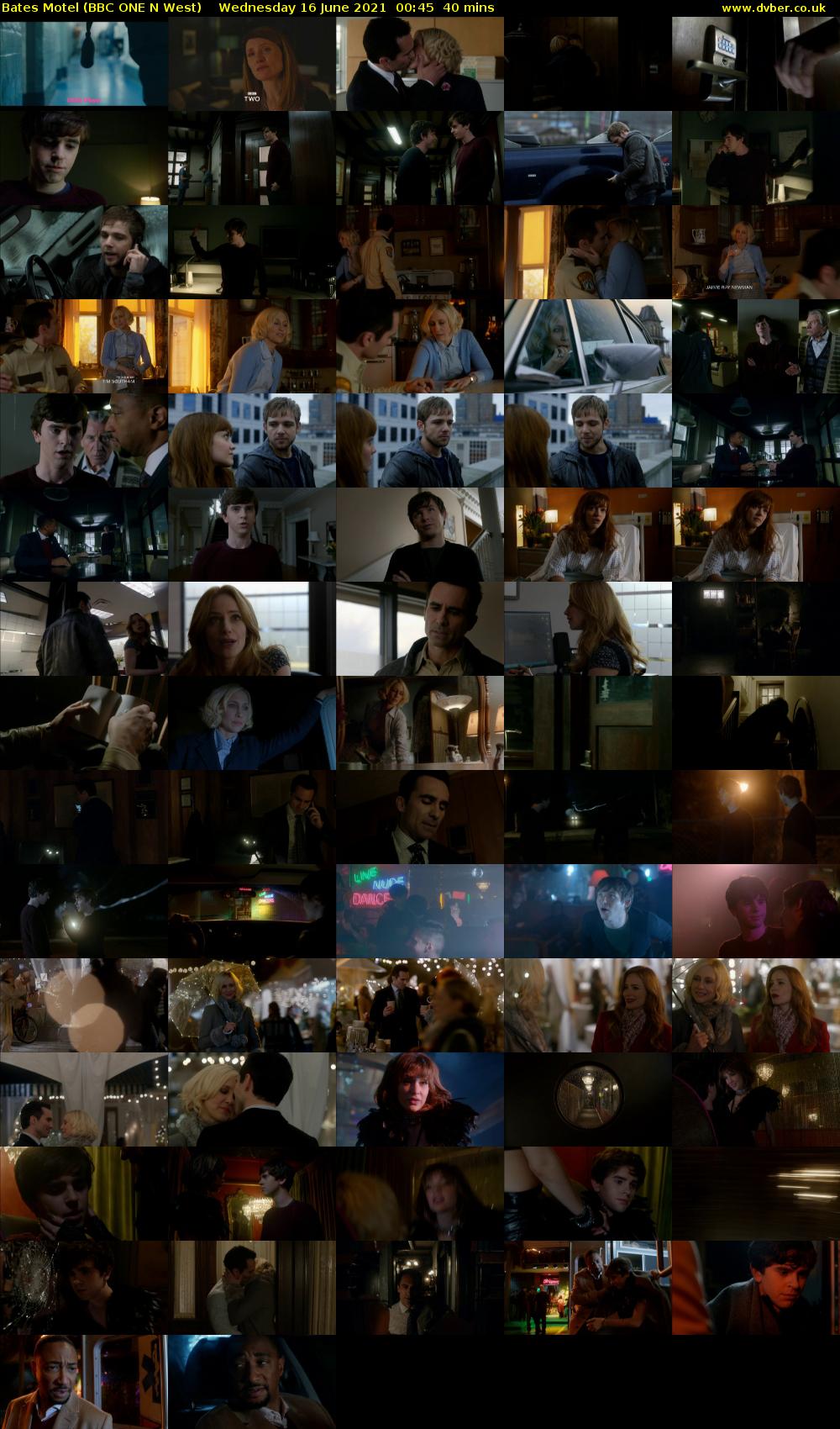 Bates Motel (BBC ONE N West) Wednesday 16 June 2021 00:45 - 01:25