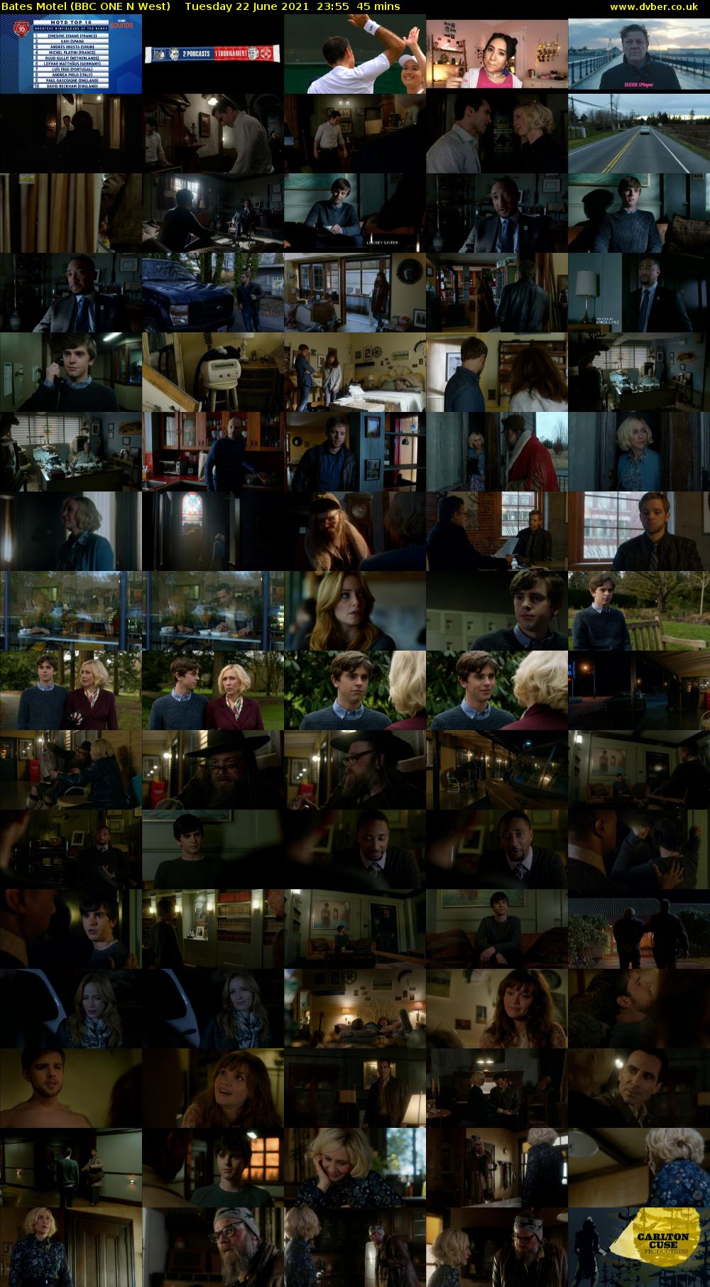 Bates Motel (BBC ONE N West) Tuesday 22 June 2021 23:55 - 00:40