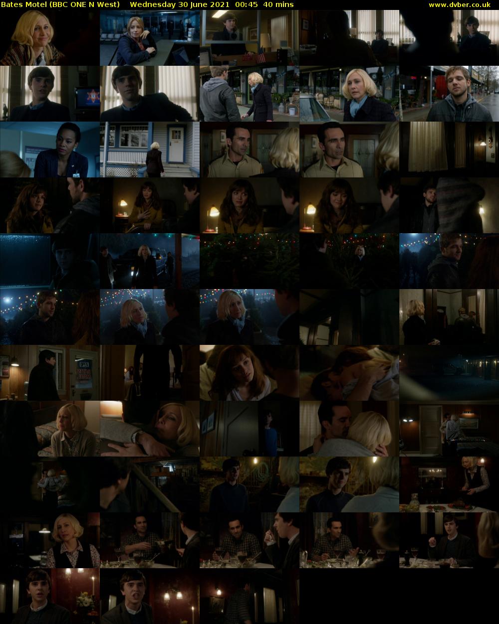 Bates Motel (BBC ONE N West) Wednesday 30 June 2021 00:45 - 01:25