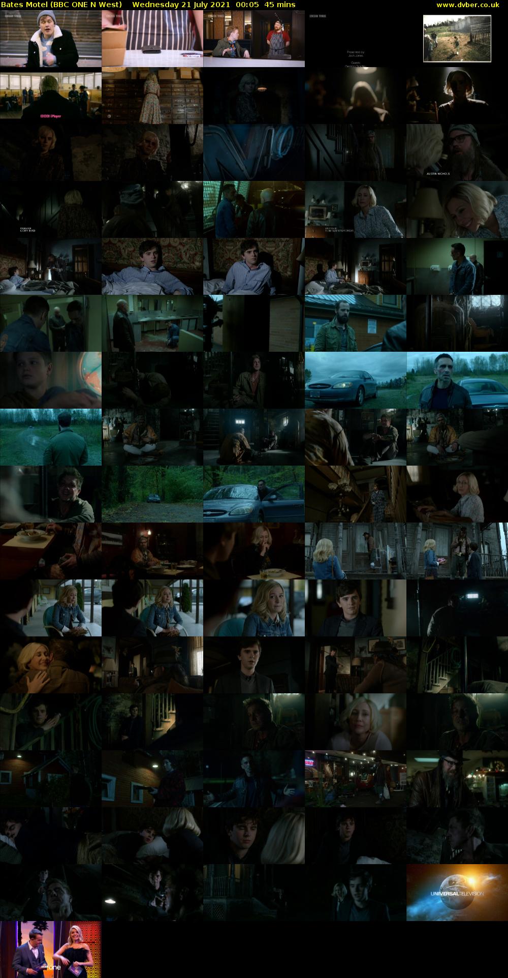Bates Motel (BBC ONE N West) Wednesday 21 July 2021 00:05 - 00:50