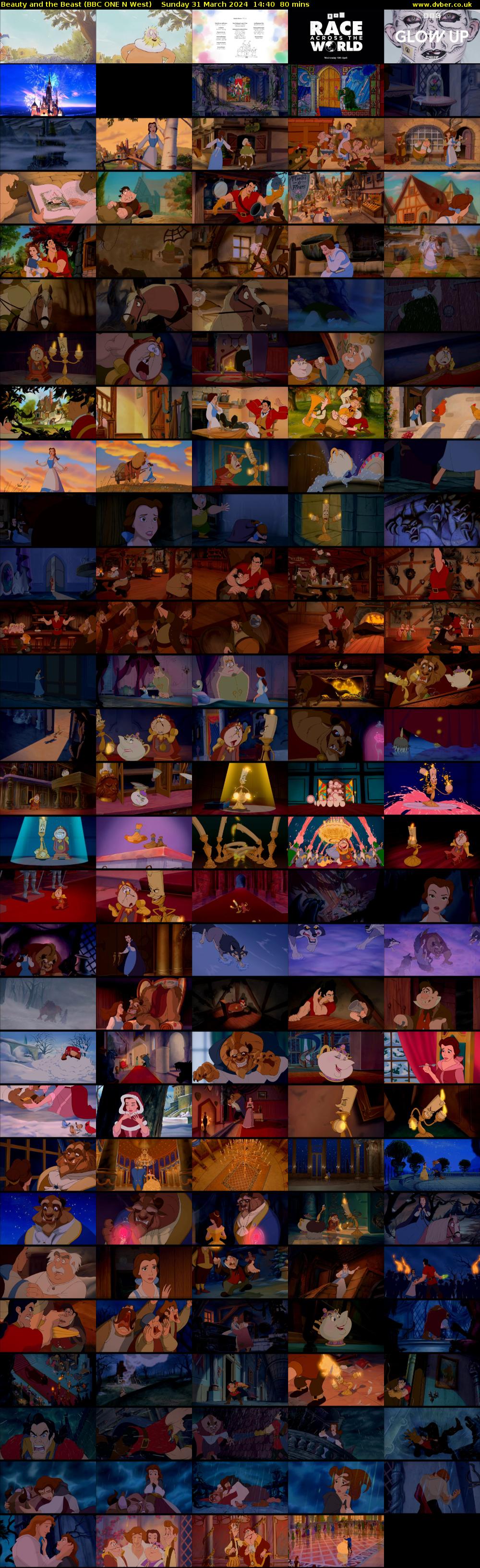 Beauty and the Beast (BBC ONE N West) Sunday 31 March 2024 14:40 - 16:00