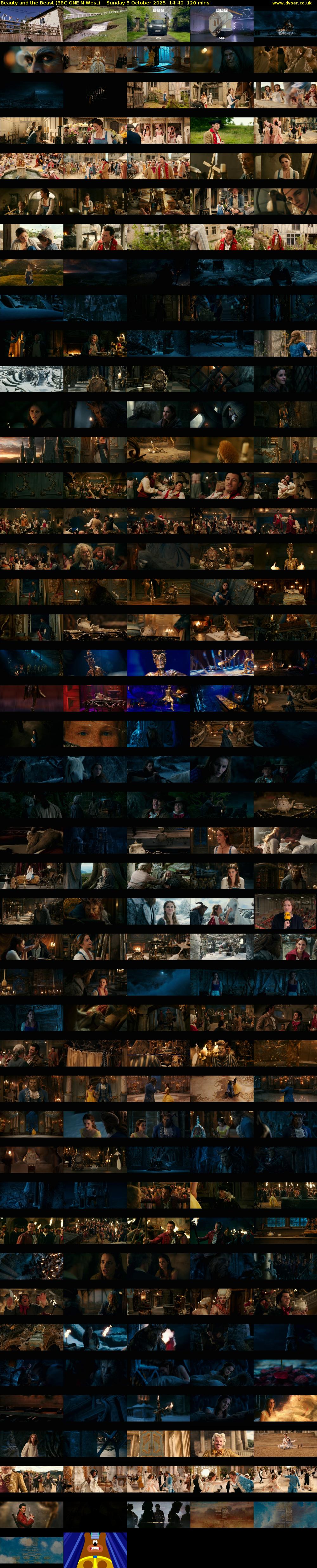 Beauty and the Beast (BBC ONE N West) Sunday 5 October 2025 14:40 - 16:40