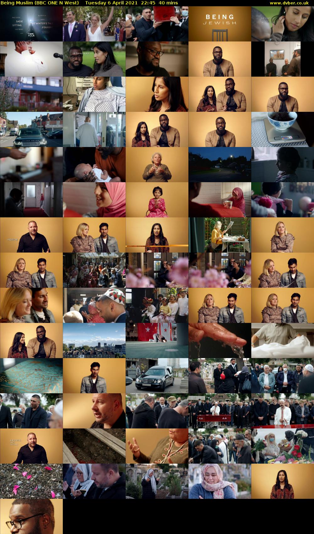 Being Muslim (BBC ONE N West) Tuesday 6 April 2021 22:45 - 23:25