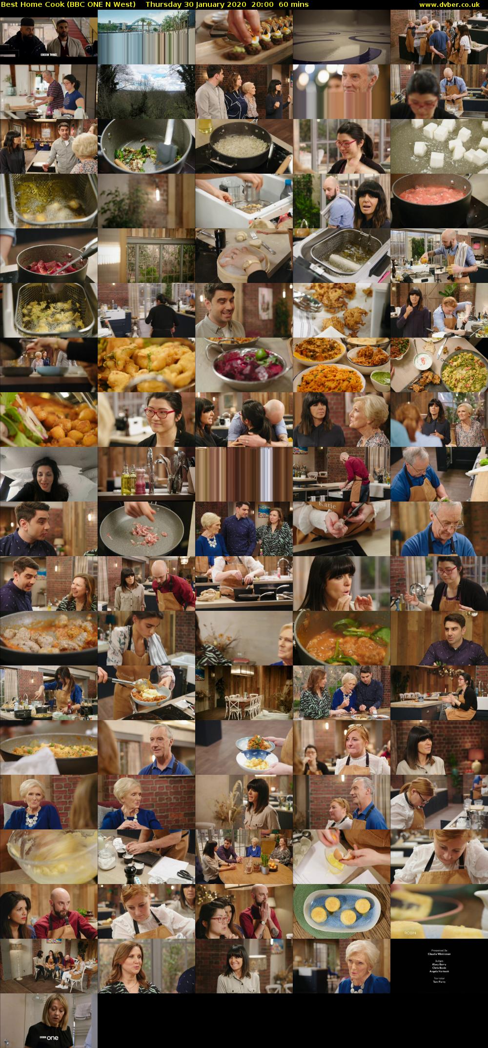 Best Home Cook (BBC ONE N West) Thursday 30 January 2020 20:00 - 21:00