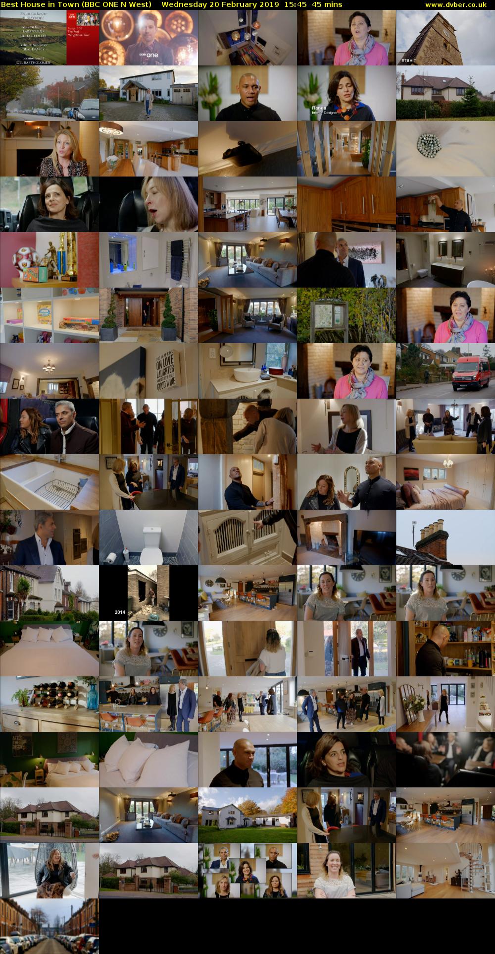 Best House in Town (BBC ONE N West) Wednesday 20 February 2019 15:45 - 16:30