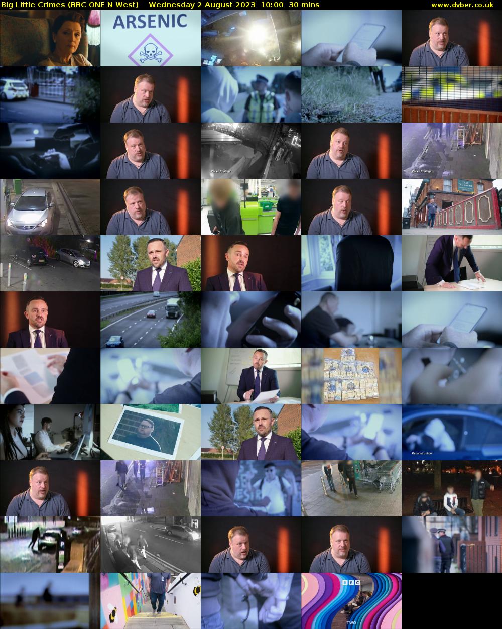 Big Little Crimes (BBC ONE N West) Wednesday 2 August 2023 10:00 - 10:30