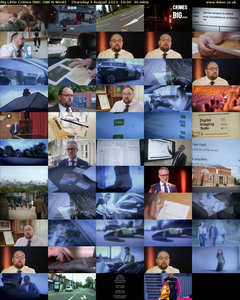 Big Little Crimes (BBC ONE N West) Thursday 3 August 2023 10:00 - 10:30