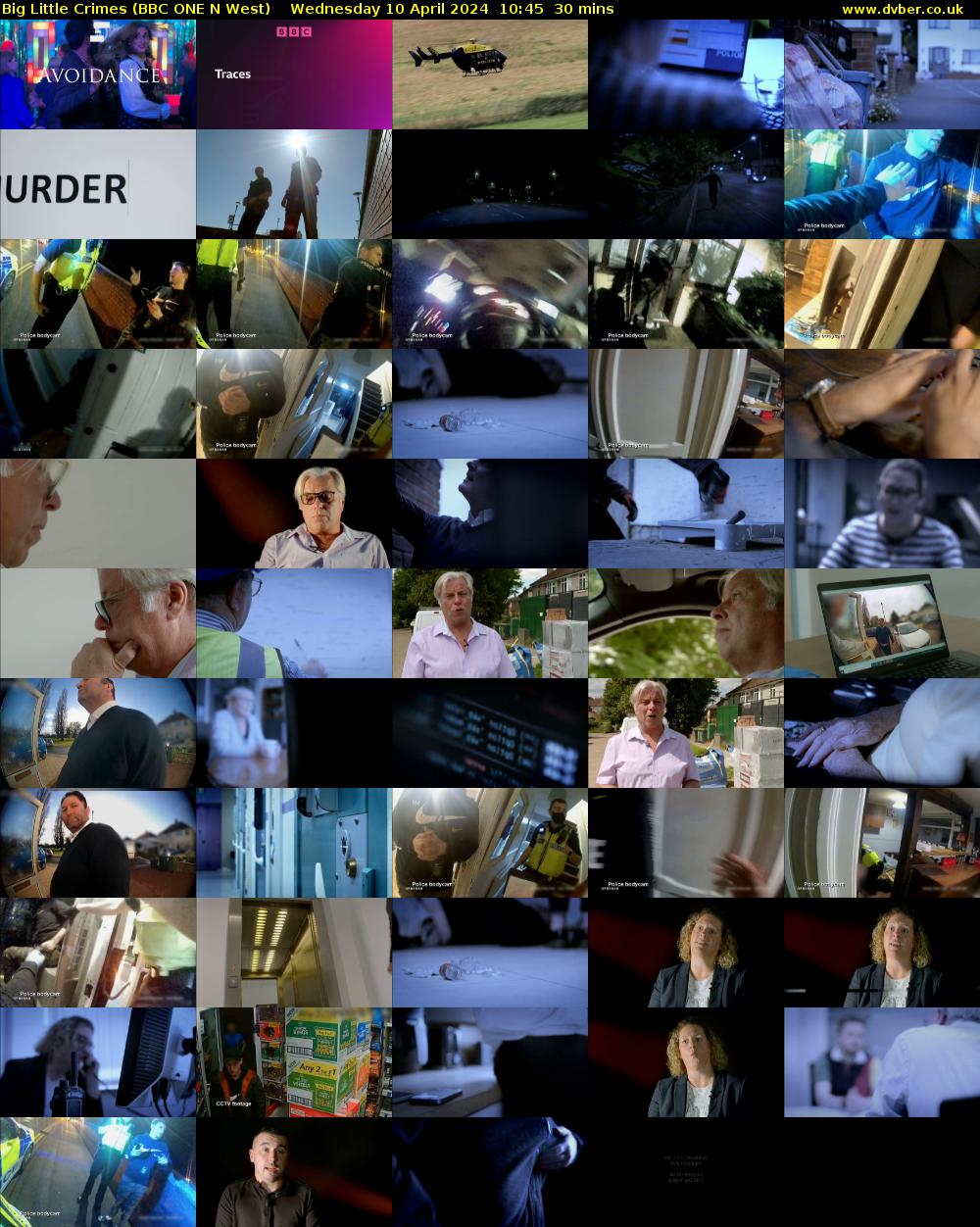 Big Little Crimes (BBC ONE N West) Wednesday 10 April 2024 10:45 - 11:15