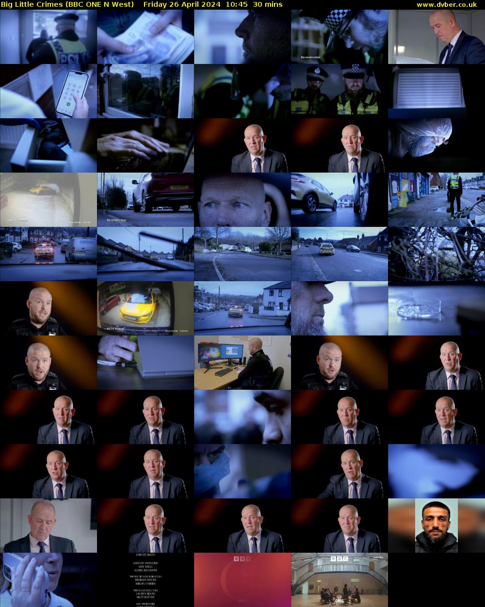 Big Little Crimes (BBC ONE N West) Friday 26 April 2024 10:45 - 11:15