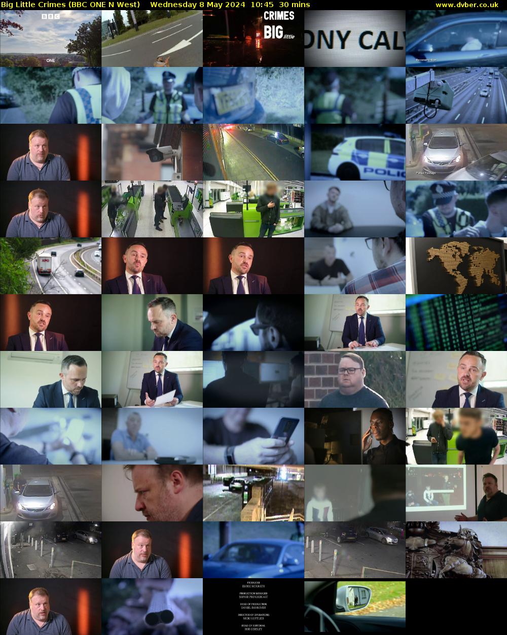 Big Little Crimes (BBC ONE N West) Wednesday 8 May 2024 10:45 - 11:15