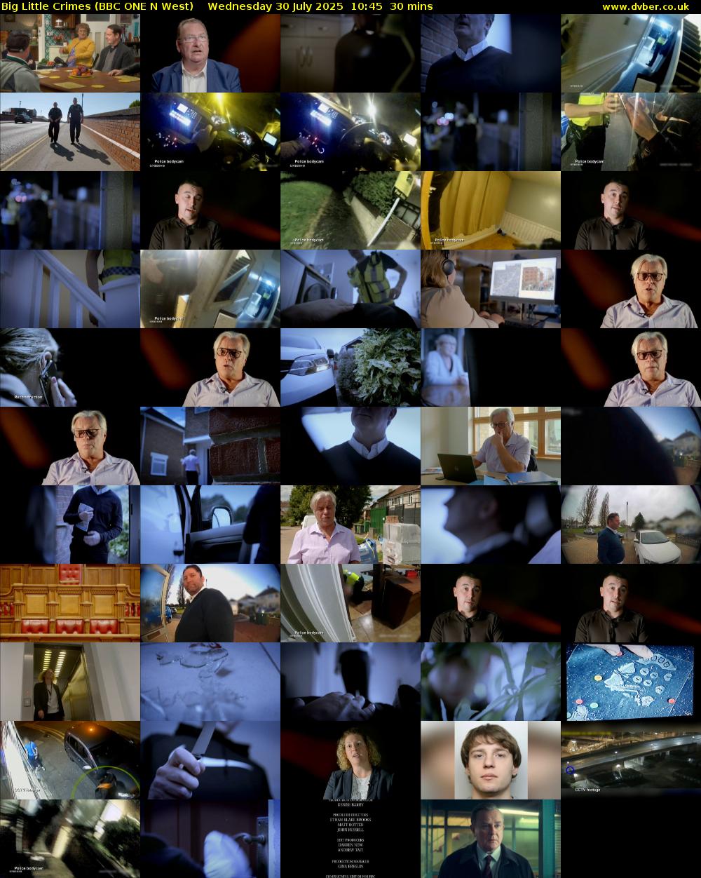 Big Little Crimes (BBC ONE N West) Wednesday 30 July 2025 10:45 - 11:15