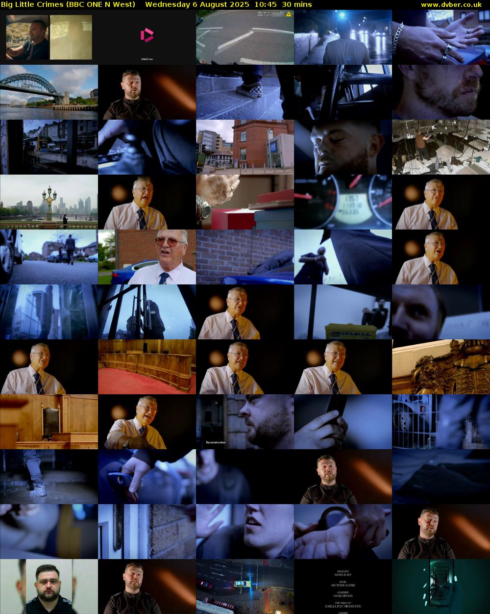 Big Little Crimes (BBC ONE N West) Wednesday 6 August 2025 10:45 - 11:15