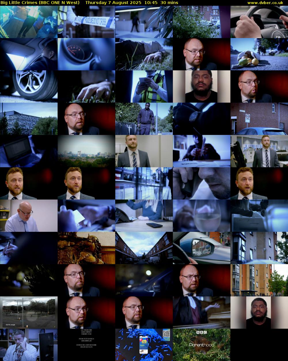Big Little Crimes (BBC ONE N West) Thursday 7 August 2025 10:45 - 11:15