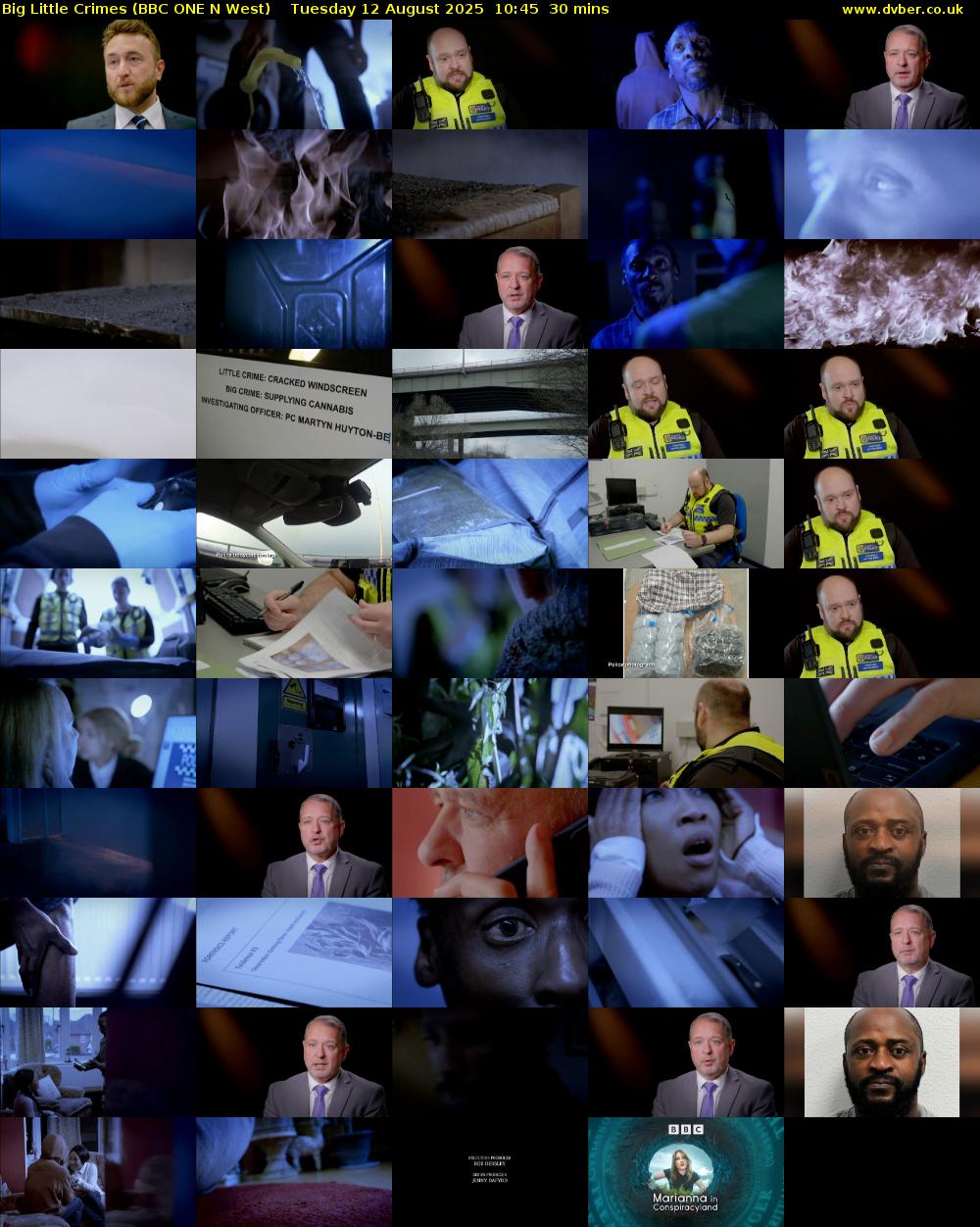 Big Little Crimes (BBC ONE N West) Tuesday 12 August 2025 10:45 - 11:15