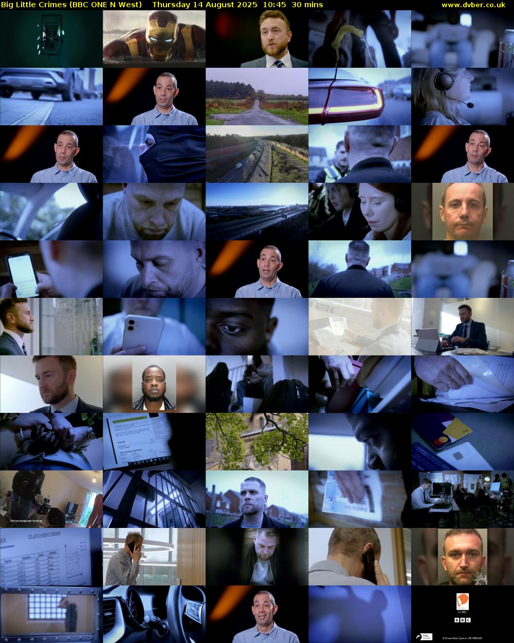 Big Little Crimes (BBC ONE N West) Thursday 14 August 2025 10:45 - 11:15