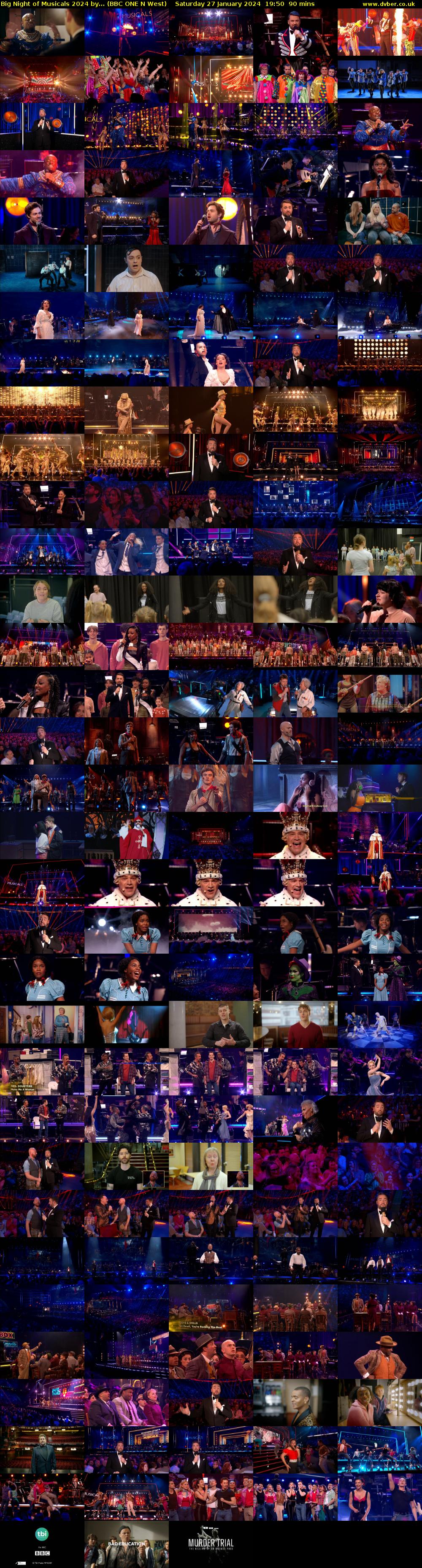 Big Night of Musicals 2024 by... (BBC ONE N West) Saturday 27 January 2024 19:50 - 21:20