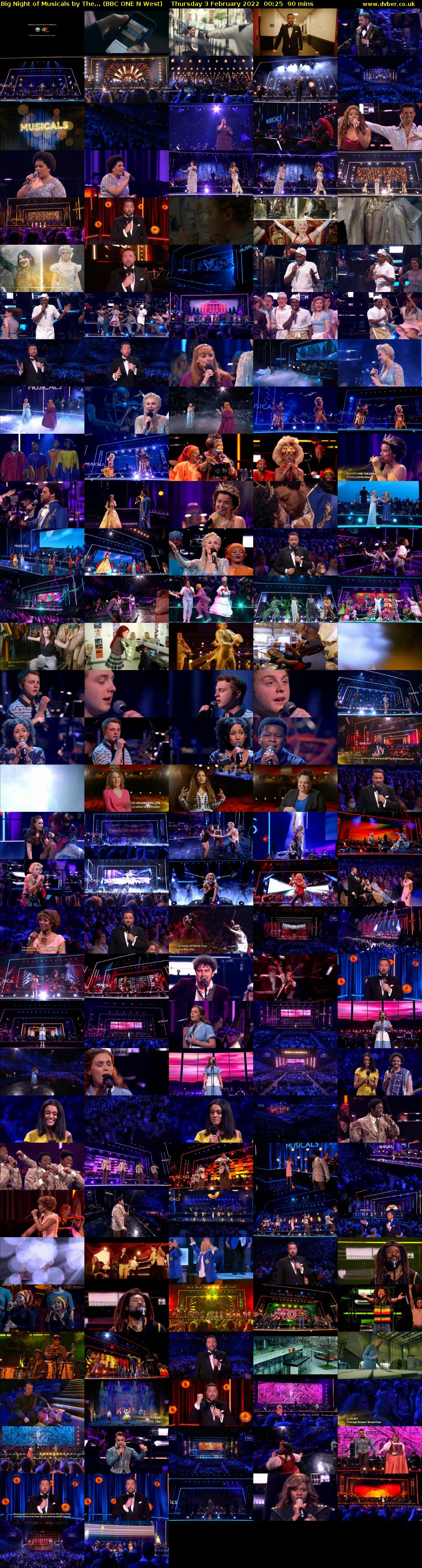 Big Night of Musicals by the... (BBC ONE N West) Thursday 3 February 2022 00:25 - 01:55
