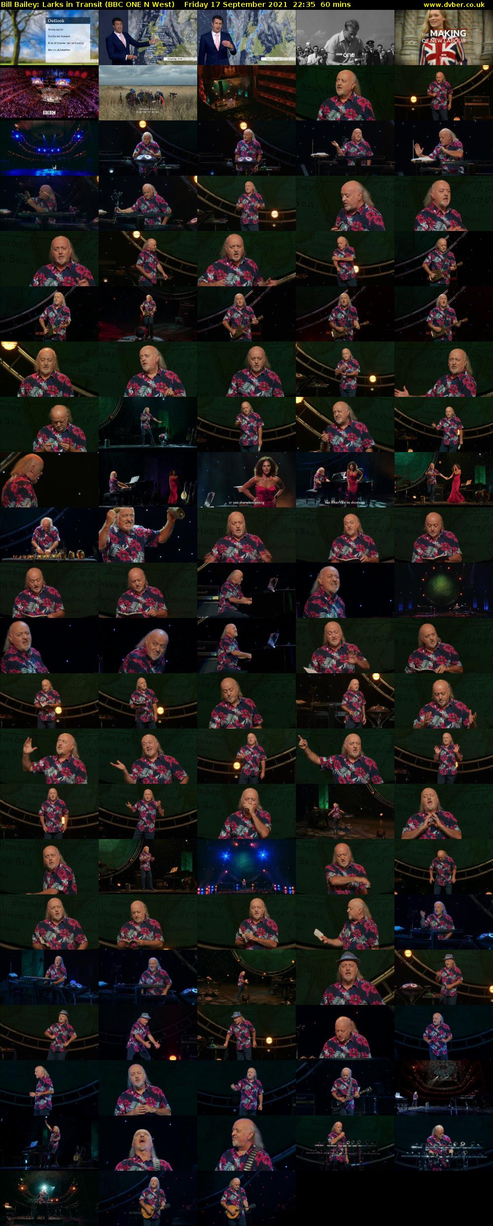 Bill Bailey: Larks in Transit (BBC ONE N West) Friday 17 September 2021 22:35 - 23:35