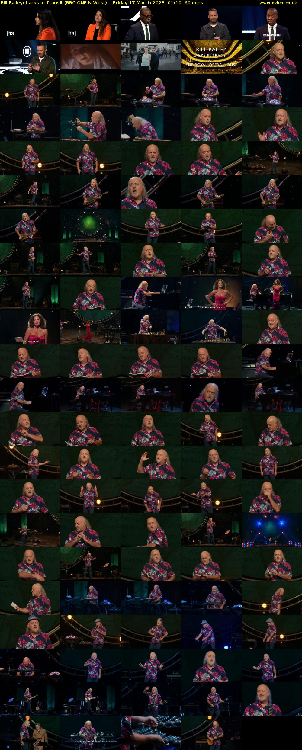 Bill Bailey: Larks in Transit (BBC ONE N West) Friday 17 March 2023 01:10 - 02:10