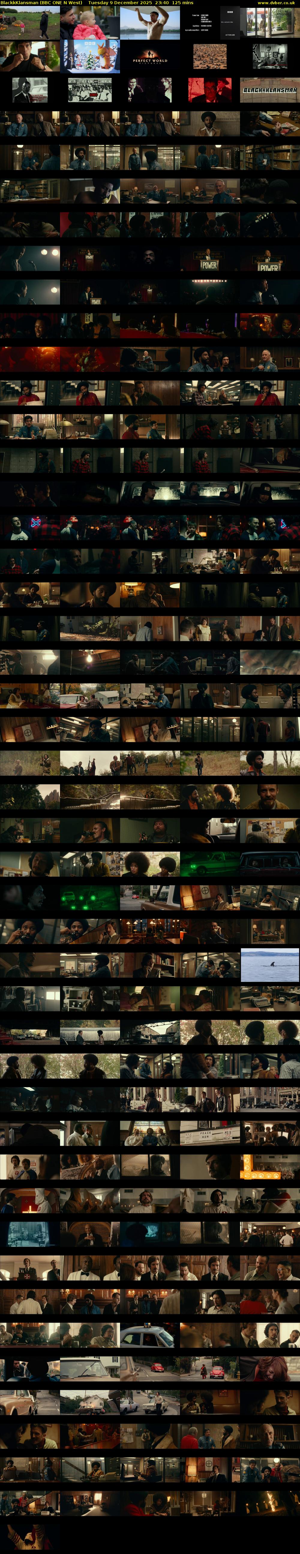 BlacKkKlansman (BBC ONE N West) Tuesday 9 December 2025 23:40 - 01:45