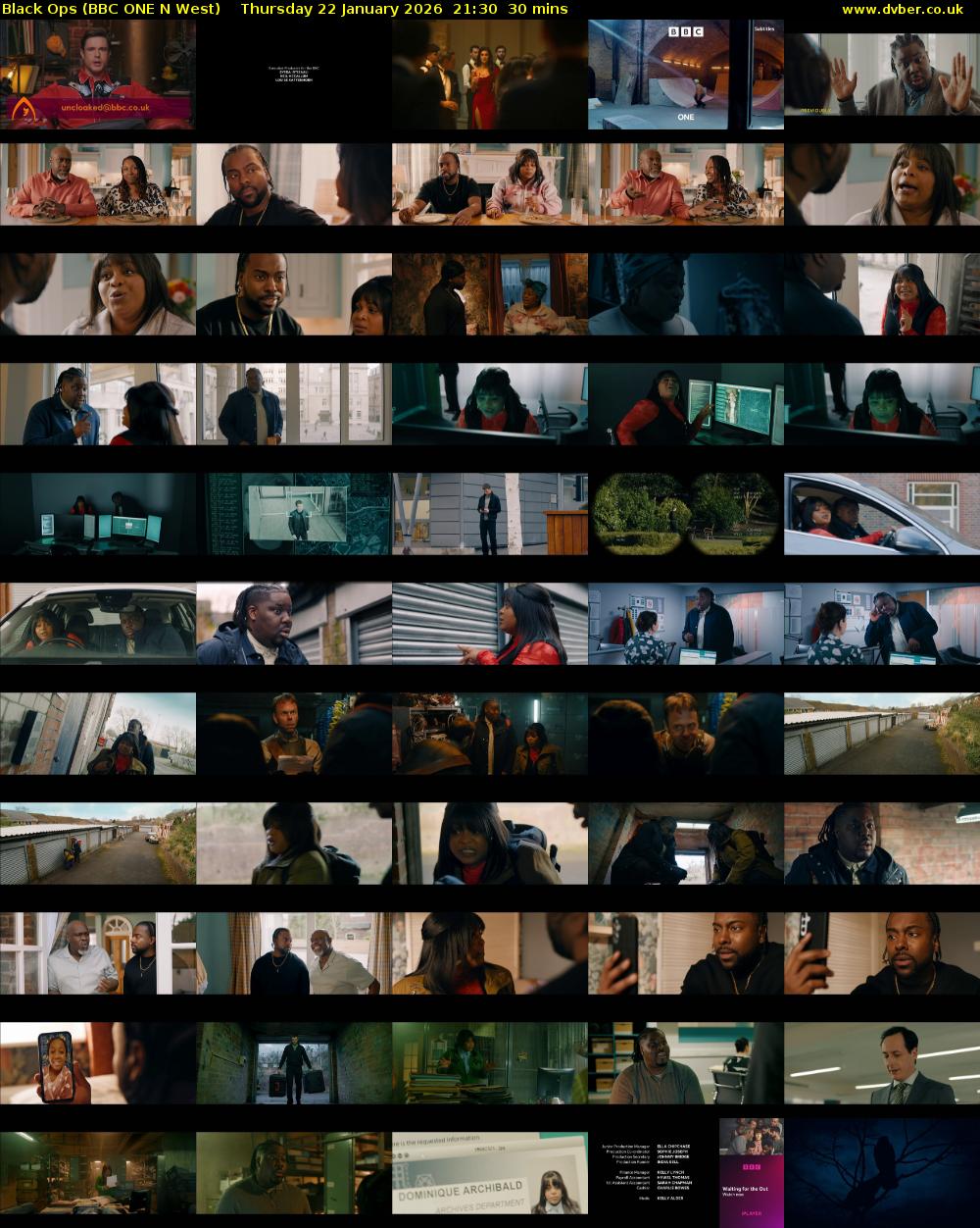 Black Ops (BBC ONE N West) Thursday 22 January 2026 21:30 - 22:00