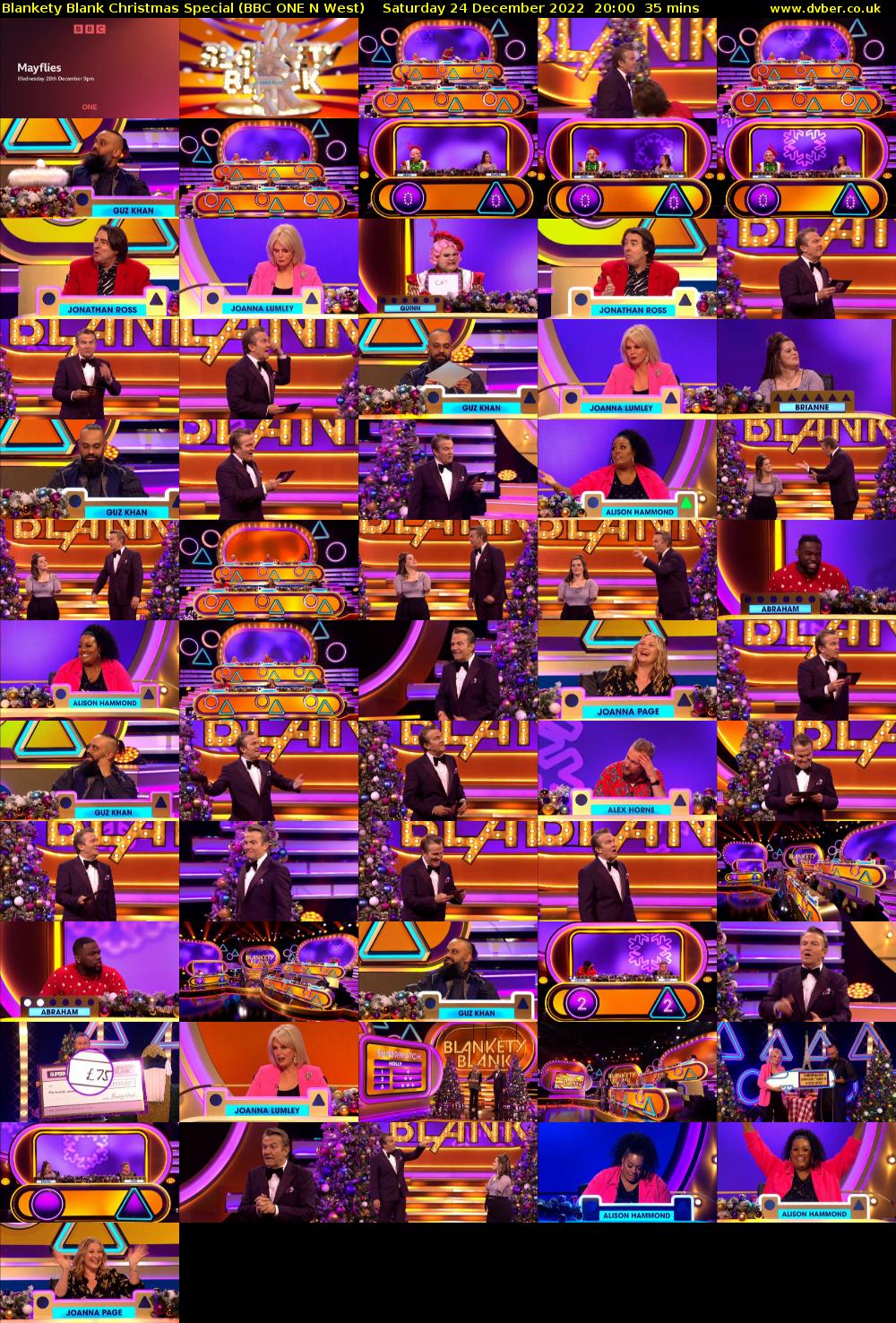 Blankety Blank Christmas Special (BBC ONE N West) Saturday 24 December 2022 20:00 - 20:35