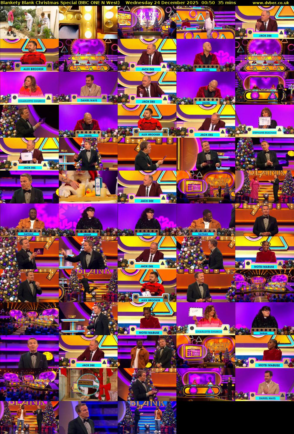 Blankety Blank Christmas Special (BBC ONE N West) Wednesday 24 December 2025 00:50 - 01:25