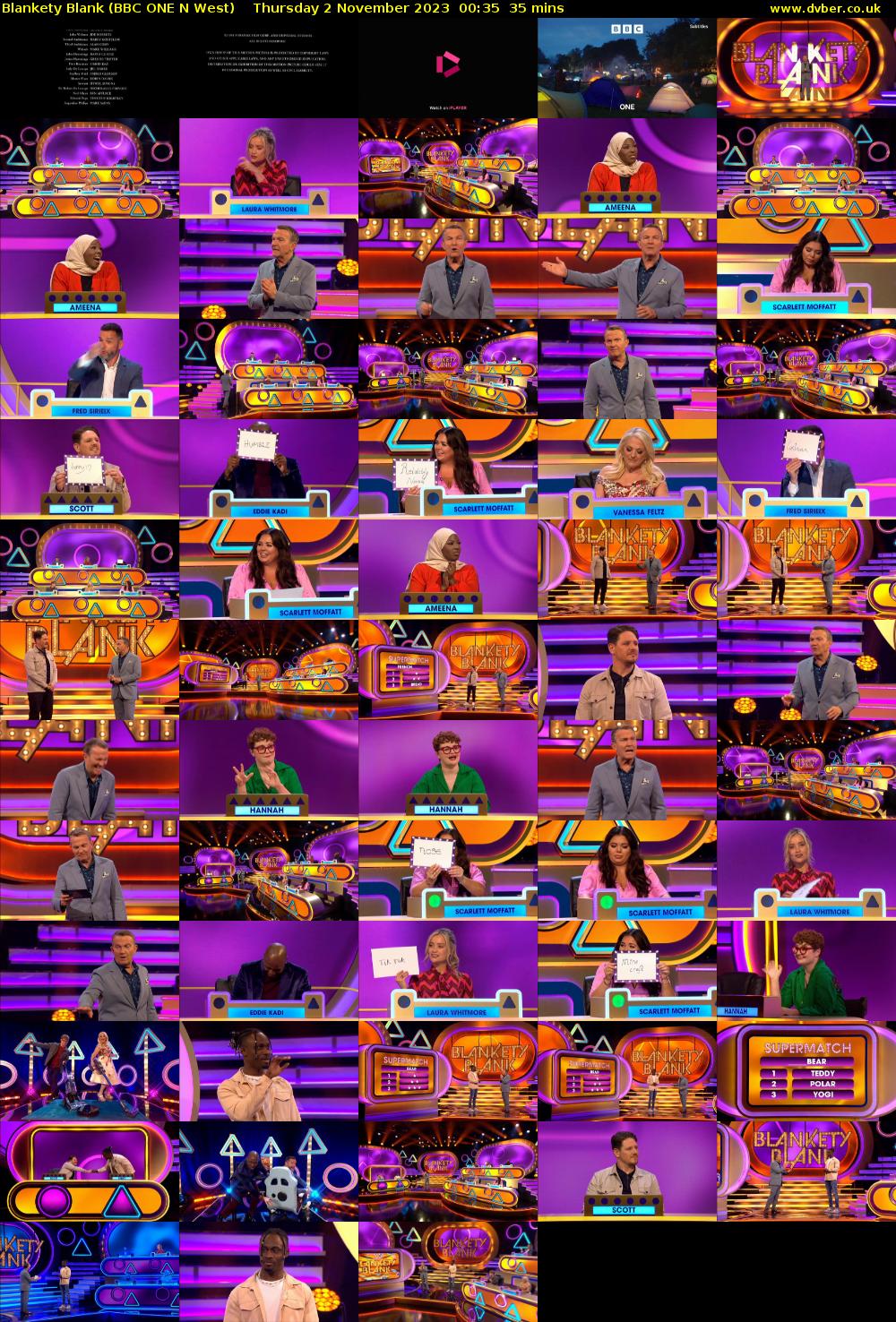 Blankety Blank (BBC ONE N West) Thursday 2 November 2023 00:35 - 01:10