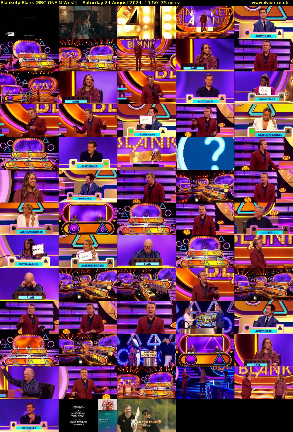 Blankety Blank (BBC ONE N West) Saturday 24 August 2024 19:50 - 20:25