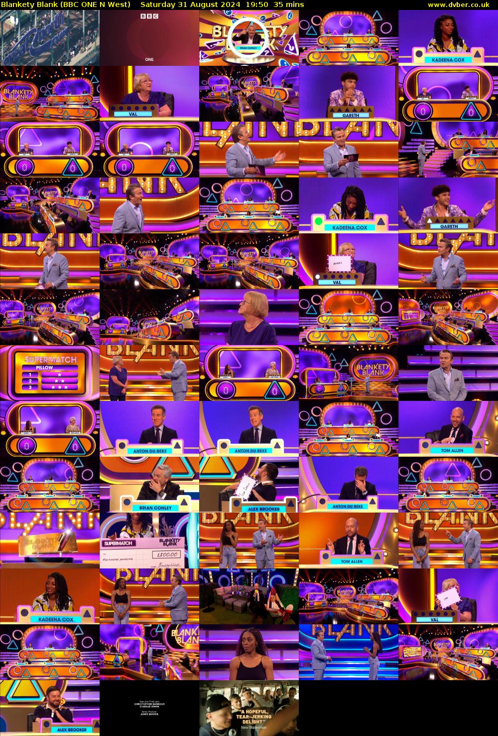 Blankety Blank (BBC ONE N West) Saturday 31 August 2024 19:50 - 20:25