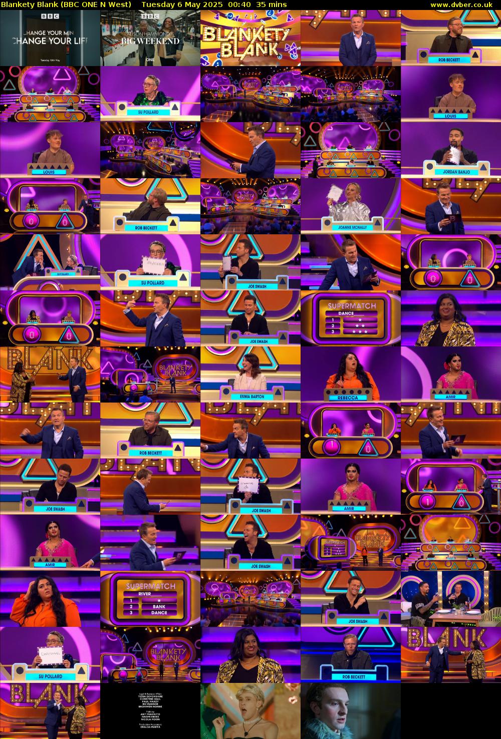 Blankety Blank (BBC ONE N West) Tuesday 6 May 2025 00:40 - 01:15