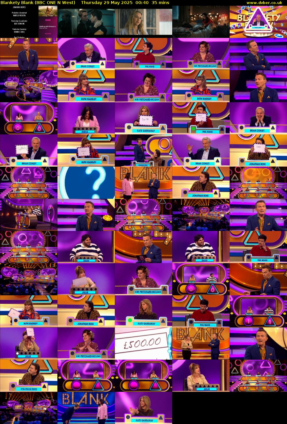 Blankety Blank (BBC ONE N West) Thursday 29 May 2025 00:40 - 01:15