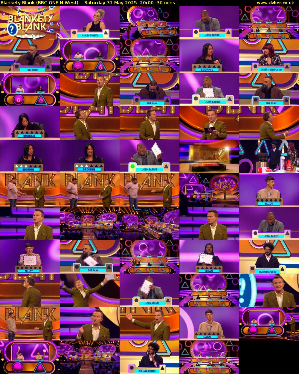 Blankety Blank (BBC ONE N West) Saturday 31 May 2025 20:00 - 20:30