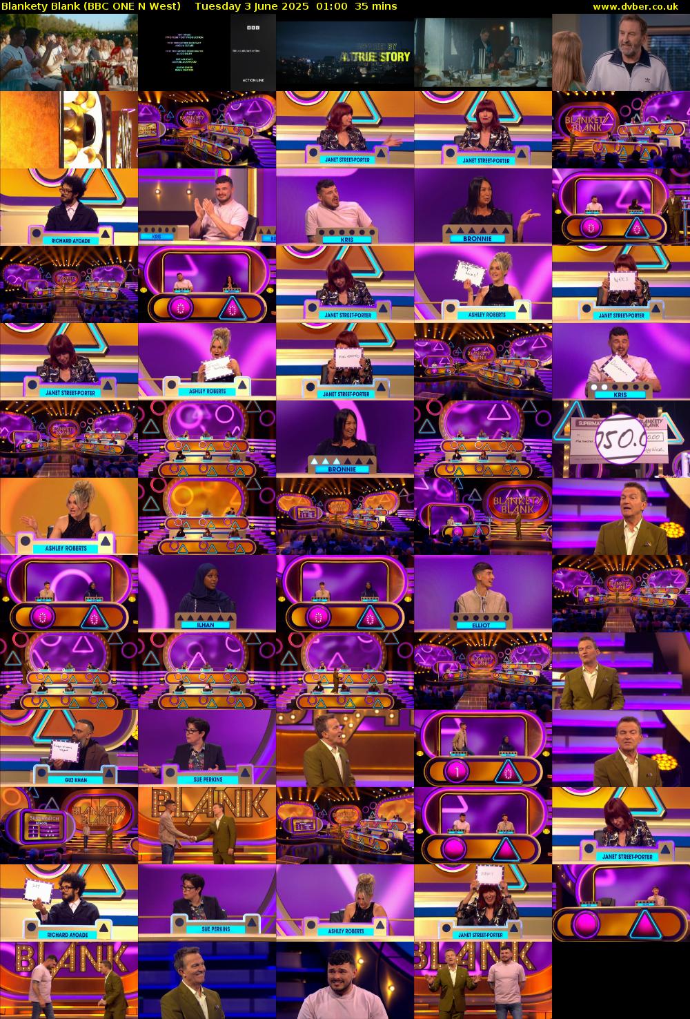 Blankety Blank (BBC ONE N West) Tuesday 3 June 2025 01:00 - 01:35
