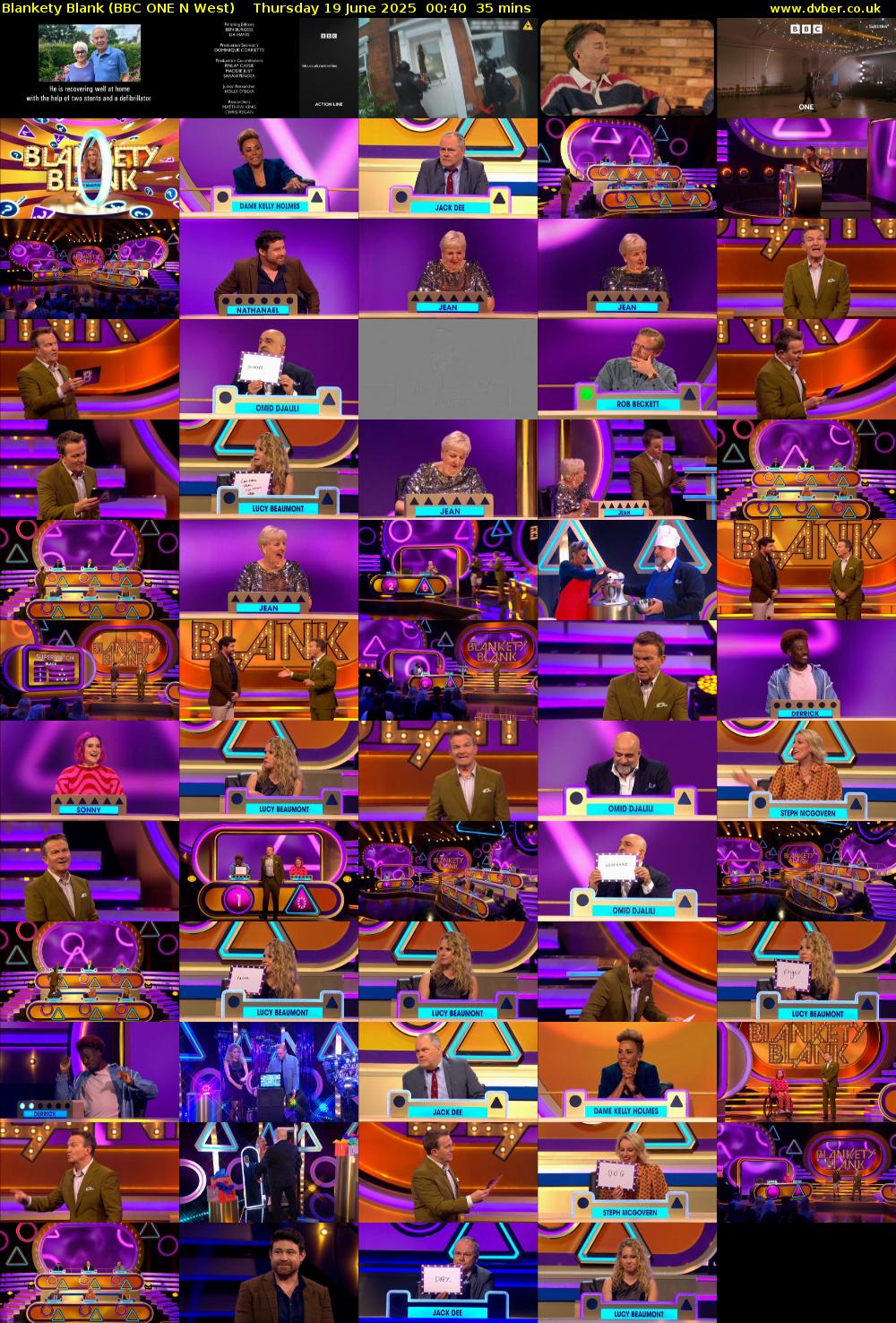 Blankety Blank (BBC ONE N West) Thursday 19 June 2025 00:40 - 01:15