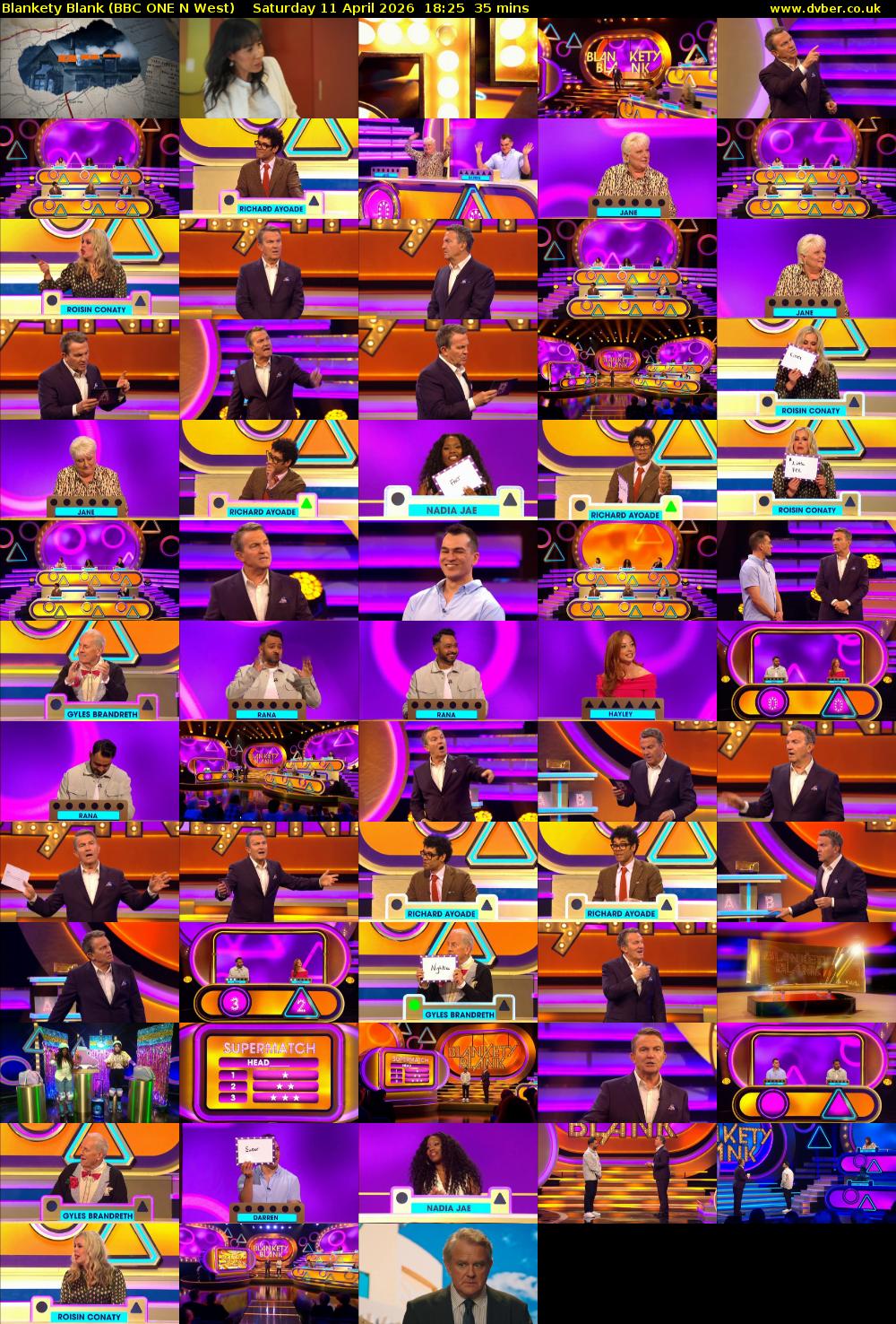 Blankety Blank (BBC ONE N West) Saturday 11 April 2026 18:25 - 19:00