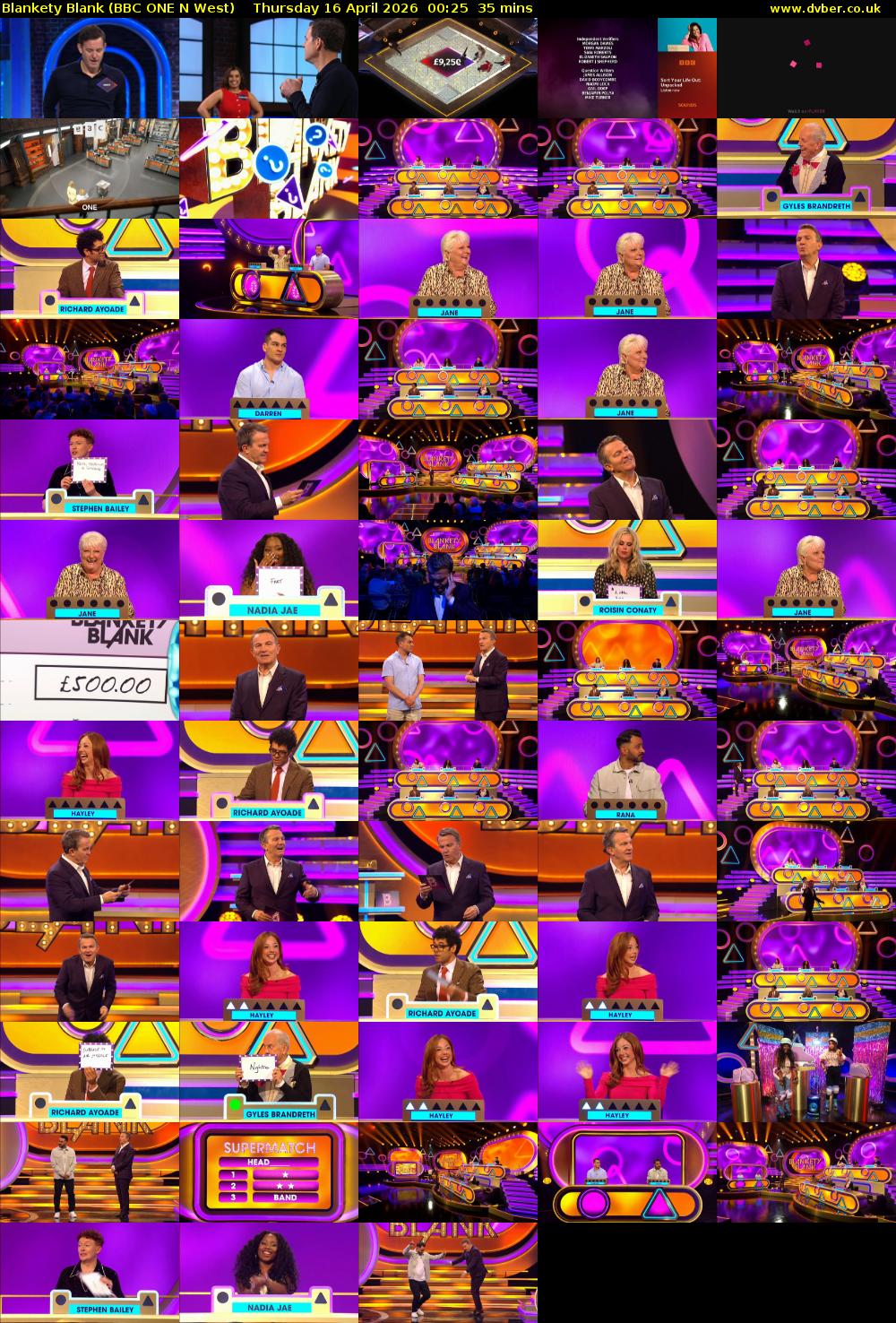 Blankety Blank (BBC ONE N West) Thursday 16 April 2026 00:25 - 01:00