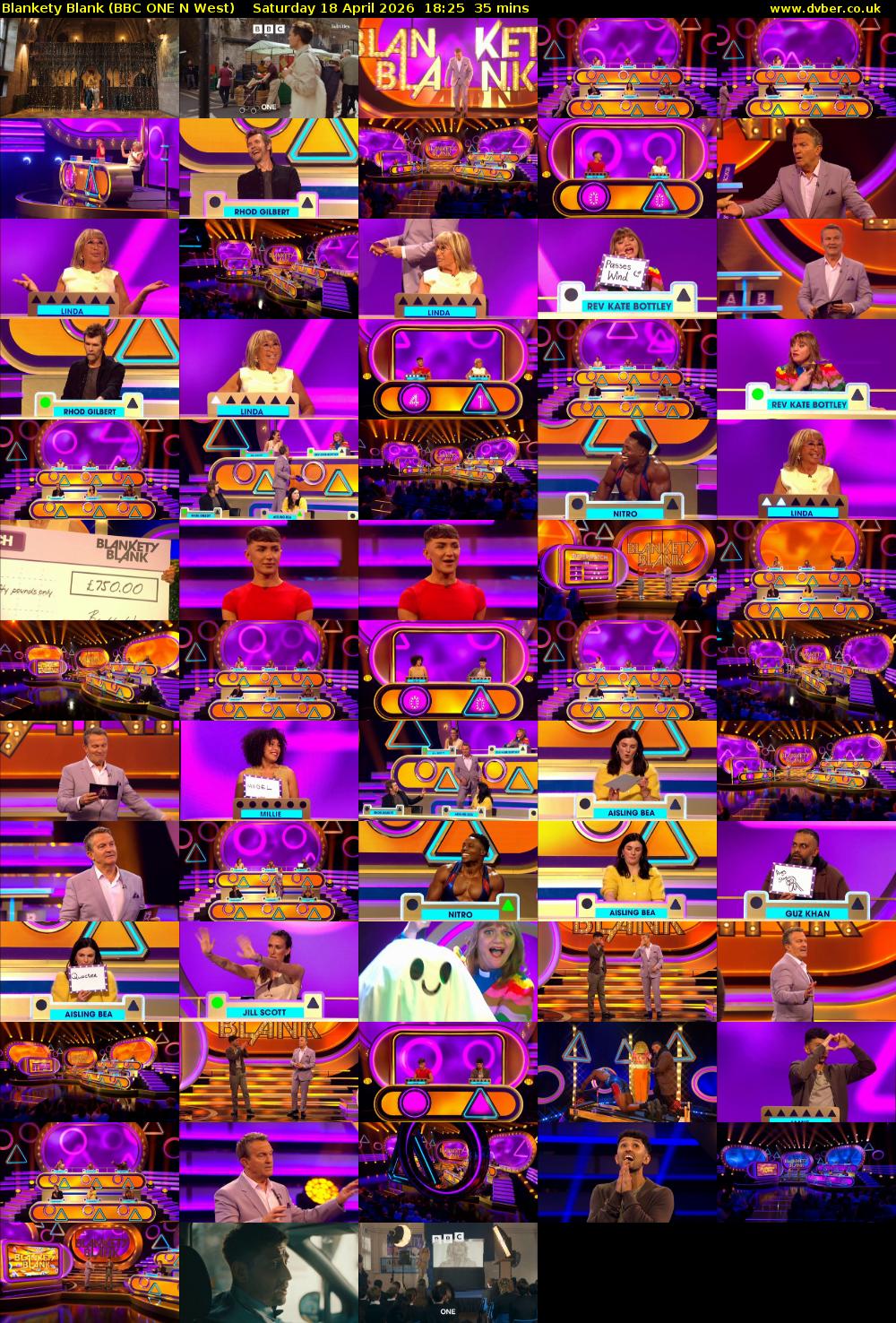 Blankety Blank (BBC ONE N West) Saturday 18 April 2026 18:25 - 19:00