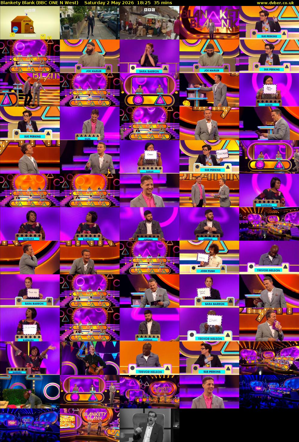 Blankety Blank (BBC ONE N West) Saturday 2 May 2026 18:25 - 19:00